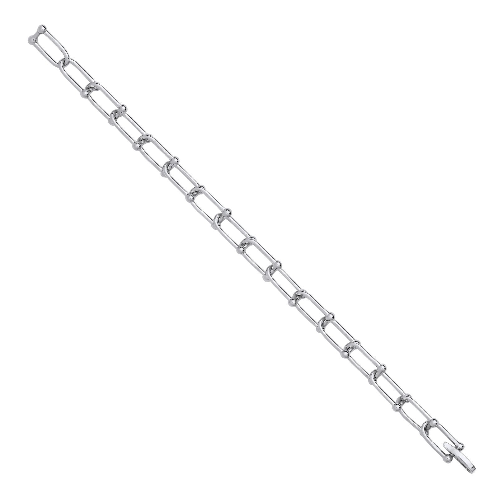 Silver Bike Lock Link Ladies Bracelet - Fine Bracelet - Certified Authentic - Swiss Made – Luxury Jewellery by Imperia